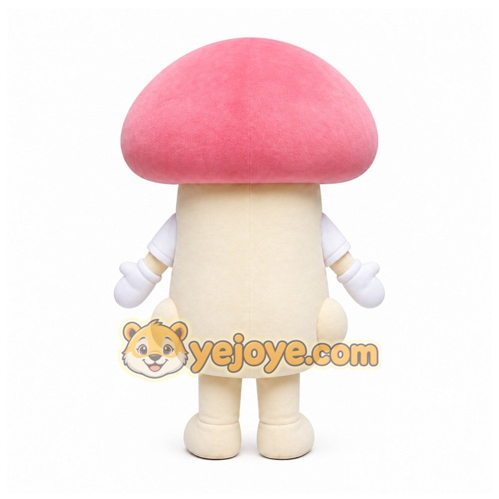 White Mushroom Mascot Costume for Children's Events White Mushroom Mascot Costume for Children's Events