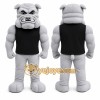 Gray Bulldog Mascot Costume for Sports Events Gray Bulldog Mascot Costume for Sports Events