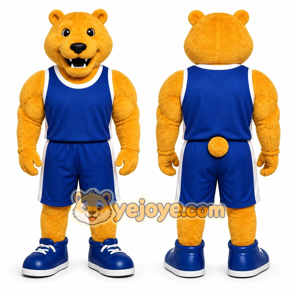Yellow Bear Mascot Costume for Sports Events Yellow Bear Mascot Costume for Sports Events