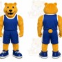 Yellow Bear Mascot Costume for Sports Events