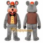 Gray Mouse Mascot Costume for Restaurant Promotions