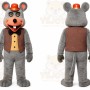 Gray Mouse Mascot Costume for Restaurant Promotions