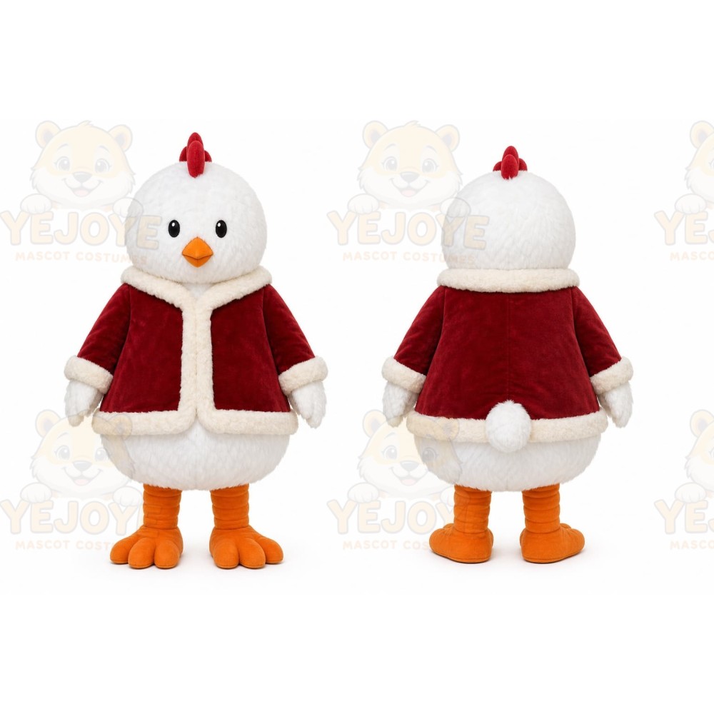 White Chicken Mascot Costume for Holiday Events