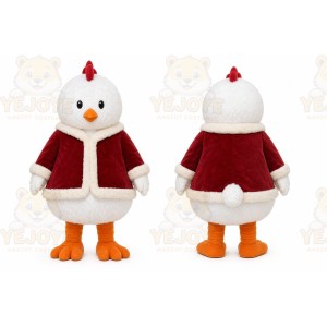 White Chicken Mascot Costume for Holiday Events