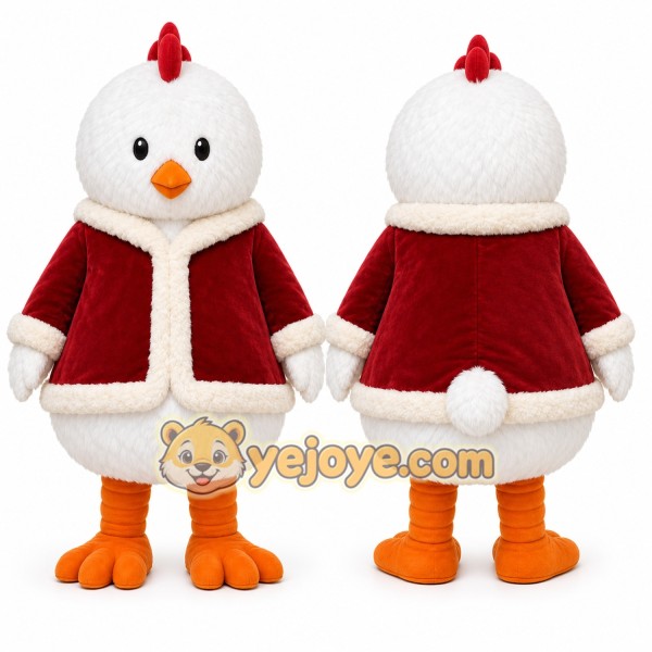 White Chicken Mascot Costume for Holiday Events
