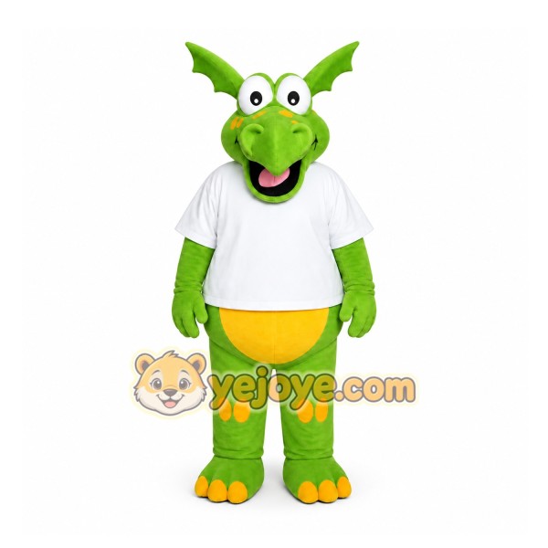 Green Dragon Mascot Costume for Children's Events Green Dragon Mascot Costume for Children's Events