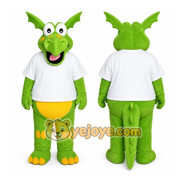 Green Dragon Mascot Costume for Children's Events