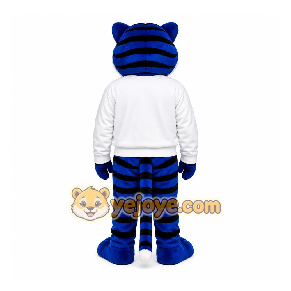 Blue Tiger Mascot Costume for Sports Events Blue Tiger Mascot Costume for Sports Events