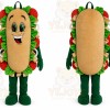 Green Sandwich Mascot Costume for Restaurant Promotions