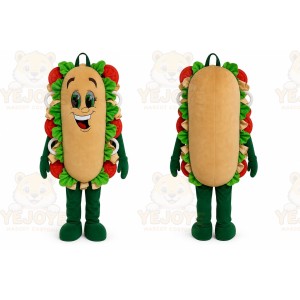 Green Sandwich Mascot Costume for Restaurant Promotions