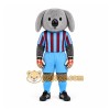 Gray Dog in Sports Outfit Mascot Costume for Events and Promotions Gray Dog in Sports Outfit Mascot Costume for Events and Promotions