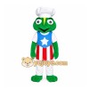 Green Frog Chef Mascot Costume for Restaurant Promotions Green Frog Chef Mascot Costume for Restaurant Promotions