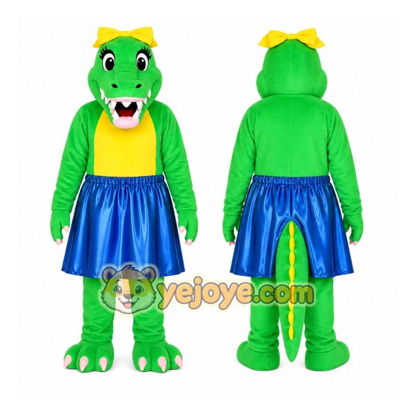 Green Alligator Mascot Costume for Children's Events