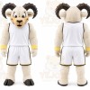 White Ram Mascot Costume for Sports Events
