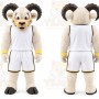 White Ram Mascot Costume for Sports Events