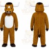 Brown Bull Mascot Costume for Sports Events