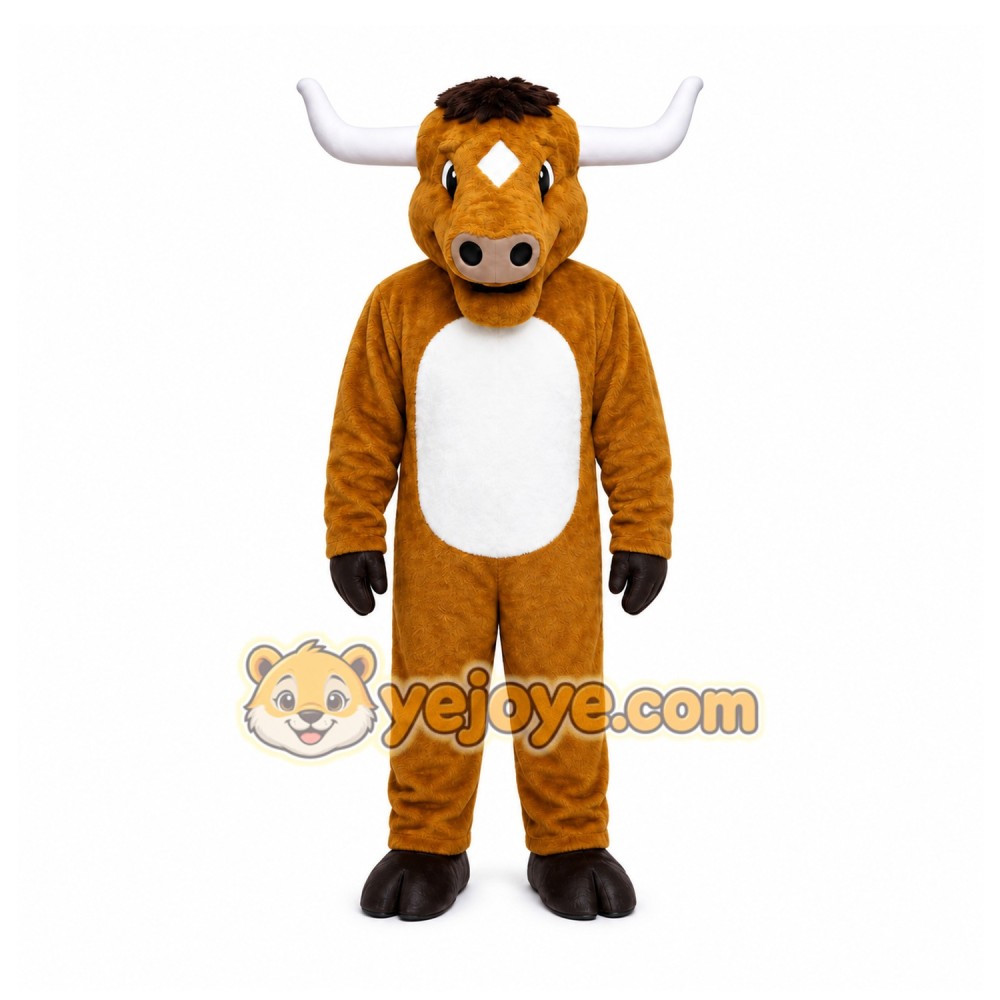Brown Bull Mascot Costume for Sports Events Brown Bull Mascot Costume for Sports Events