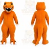 Orange Dinosaur Mascot Costume for Children's Events