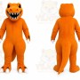 Orange Dinosaur Mascot Costume for Children's Events