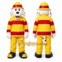 Yellow Firefighter Dog Mascot Costume for Children's Events