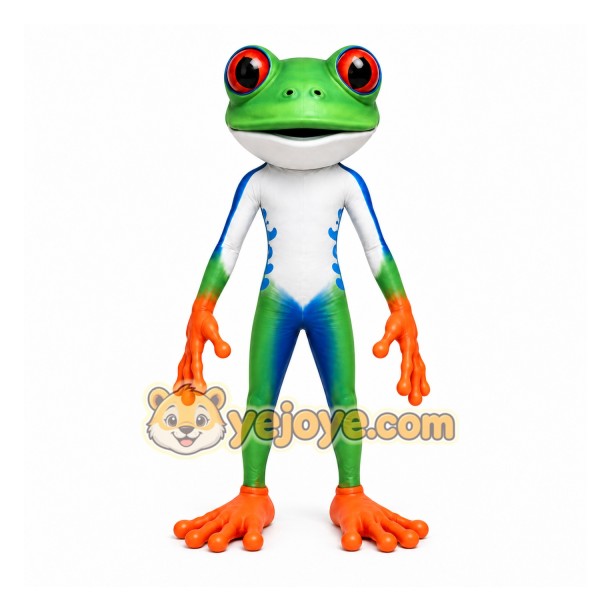 Green Frog Mascot Costume for Events and Promotions