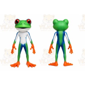 Green Frog Mascot Costume for Events and Promotions