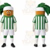 Green Plant Mascot Costume for Sports Events