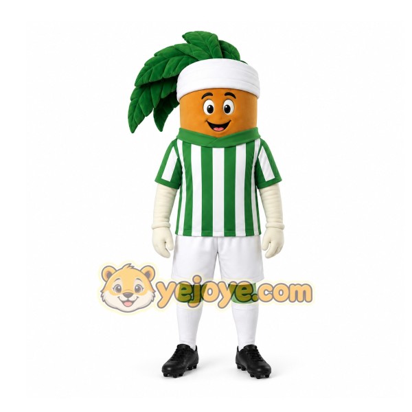 Green Plant Mascot Costume for Sports Events