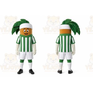 Green Plant Mascot Costume for Sports Events