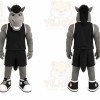 Gray Horse Mascot Costume for Sports Events