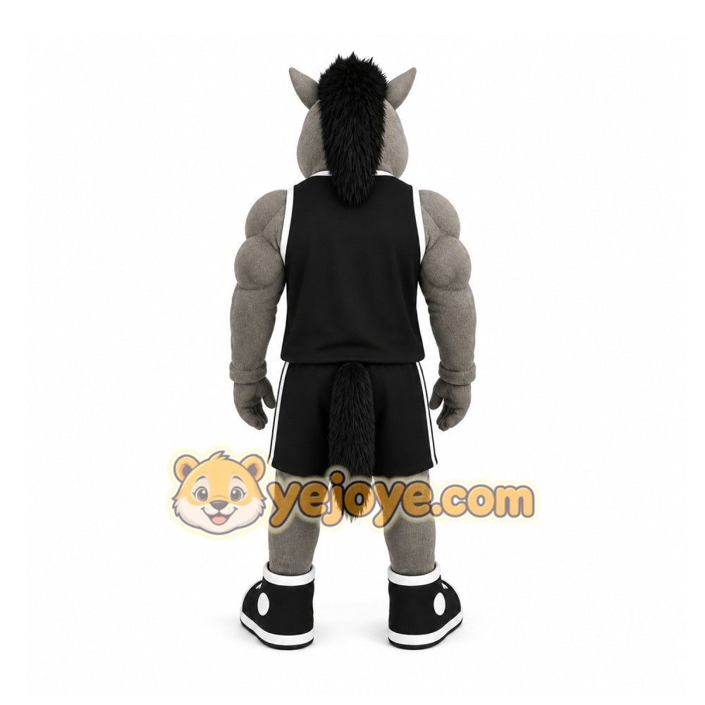 Gray Horse Mascot Costume for Sports Events Gray Horse Mascot Costume for Sports Events