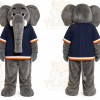 Gray Elephant Mascot Costume for Sports Events
