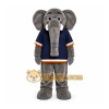 Gray Elephant Mascot Costume for Sports Events