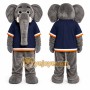 Gray Elephant Mascot Costume for Sports Events