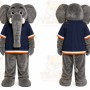 Gray Elephant Mascot Costume for Sports Events