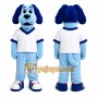 Blue Dog Mascot Costume for Sports Events
