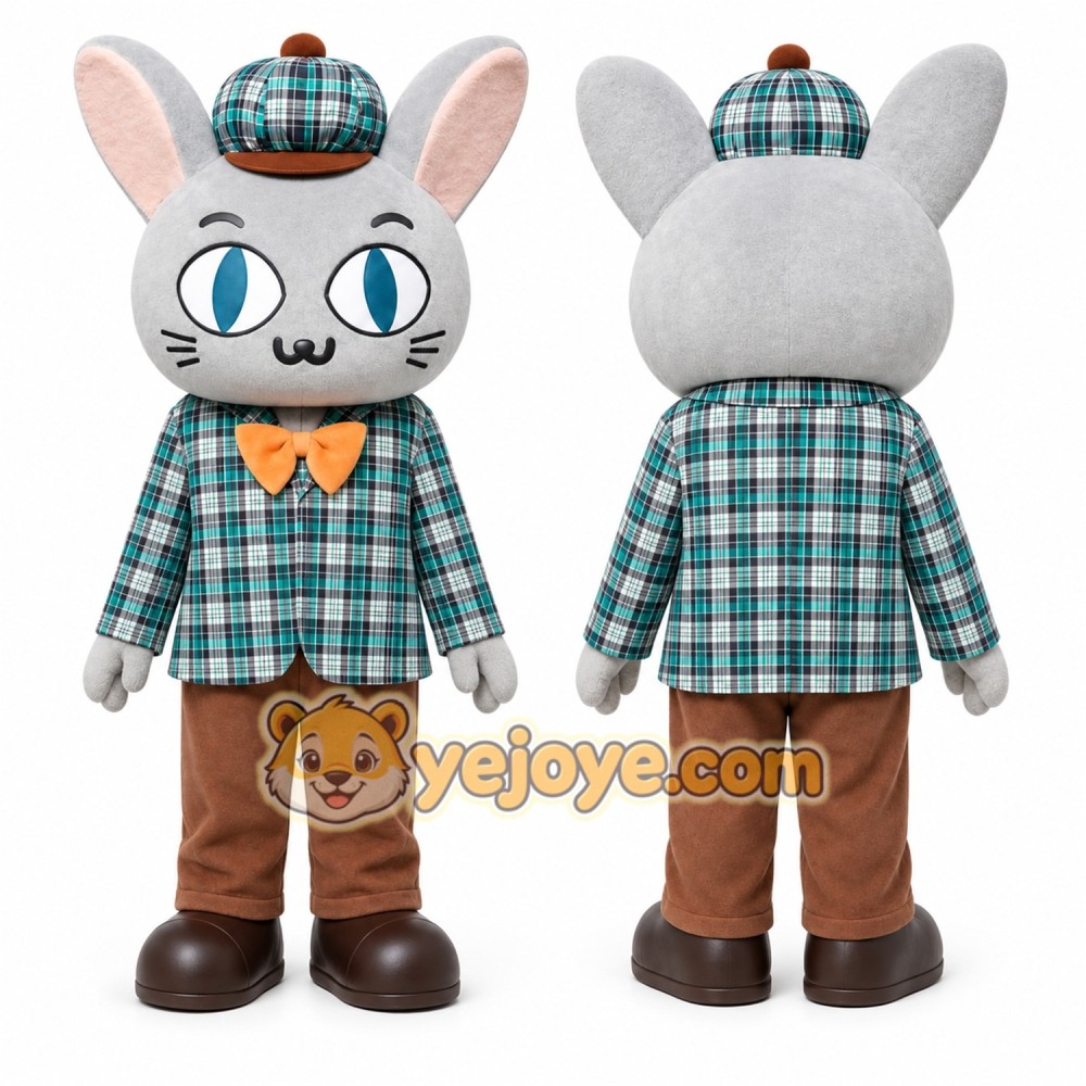 Gray Cat Mascot Costume for Events and Promotions Gray Cat Mascot Costume for Events and Promotions