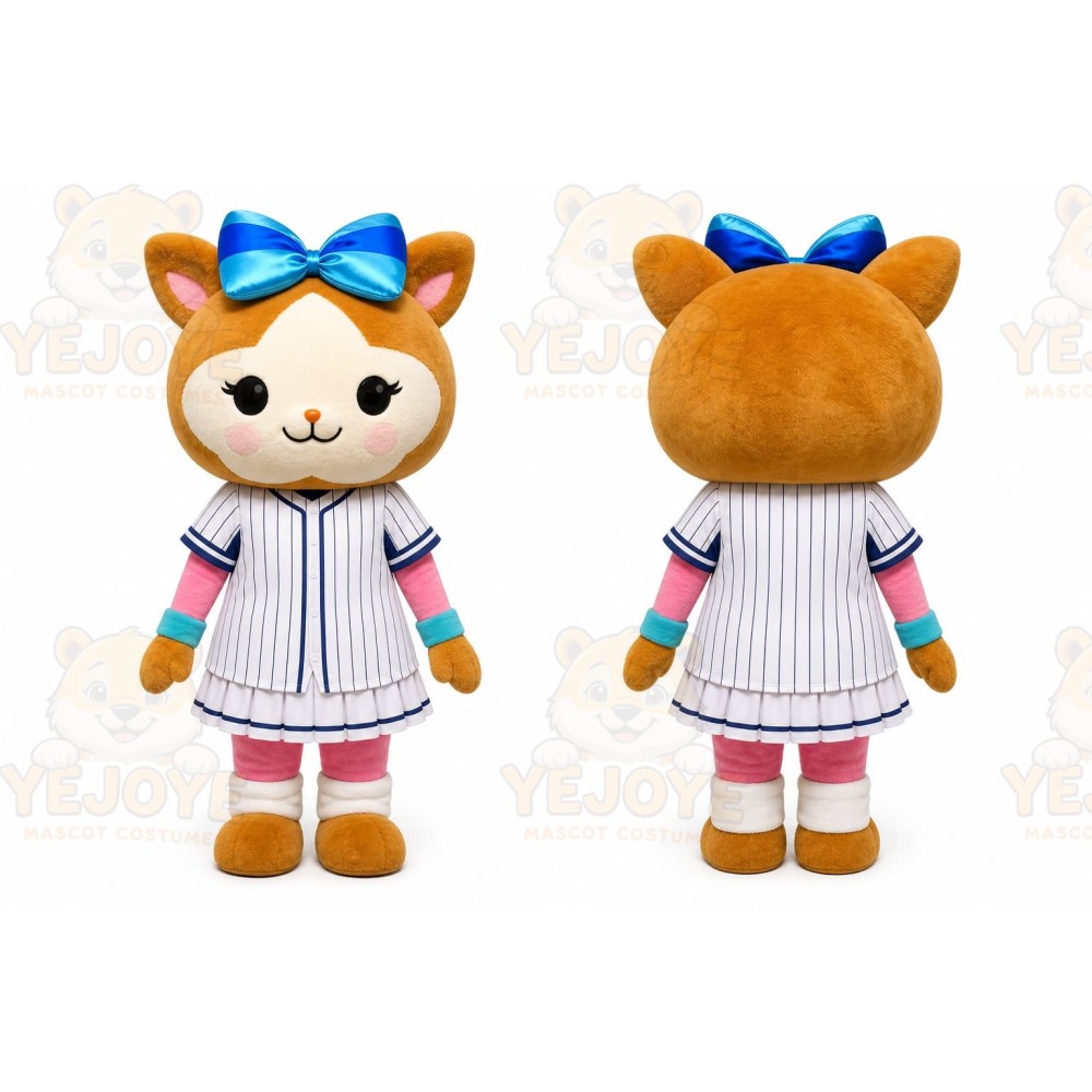 Brown Cat Mascot Costume for Sports Events