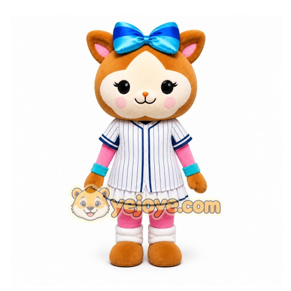 Brown Cat Mascot Costume for Sports Events