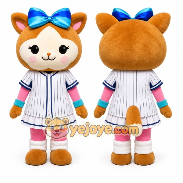Brown Cat Mascot Costume for Sports Events