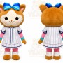 Brown Cat Mascot Costume for Sports Events