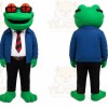 Green Frog Mascot Costume for Corporate Events