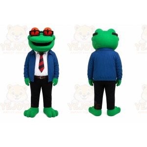 Green Frog Mascot Costume for Corporate Events