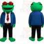 Green Frog Mascot Costume for Corporate Events