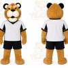 Brown Tiger Mascot Costume for Sports Events