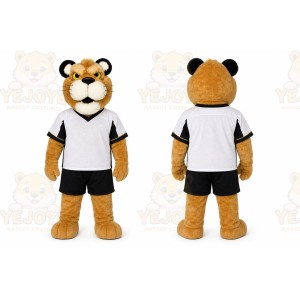 Brown Tiger Mascot Costume for Sports Events