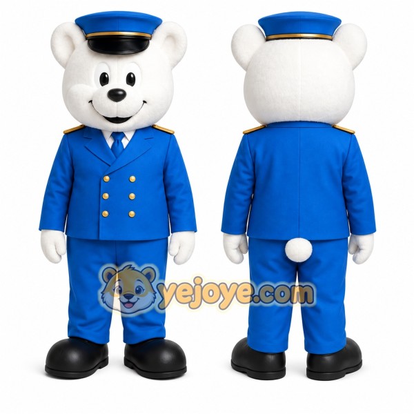 White Bear Mascot Costume for Corporate Events