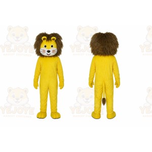 Yellow Lion Mascot Costume for Children's Events