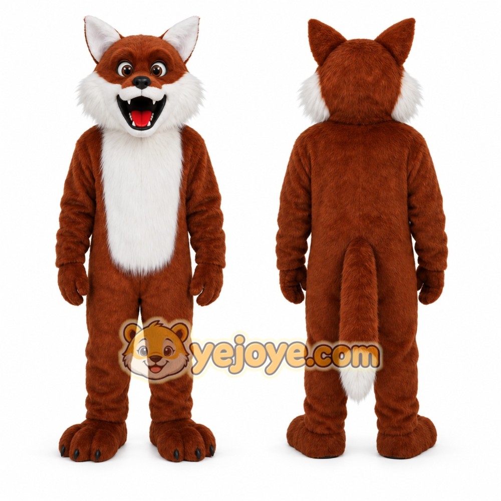 Brown Fox Mascot Costume for Events and Promotions