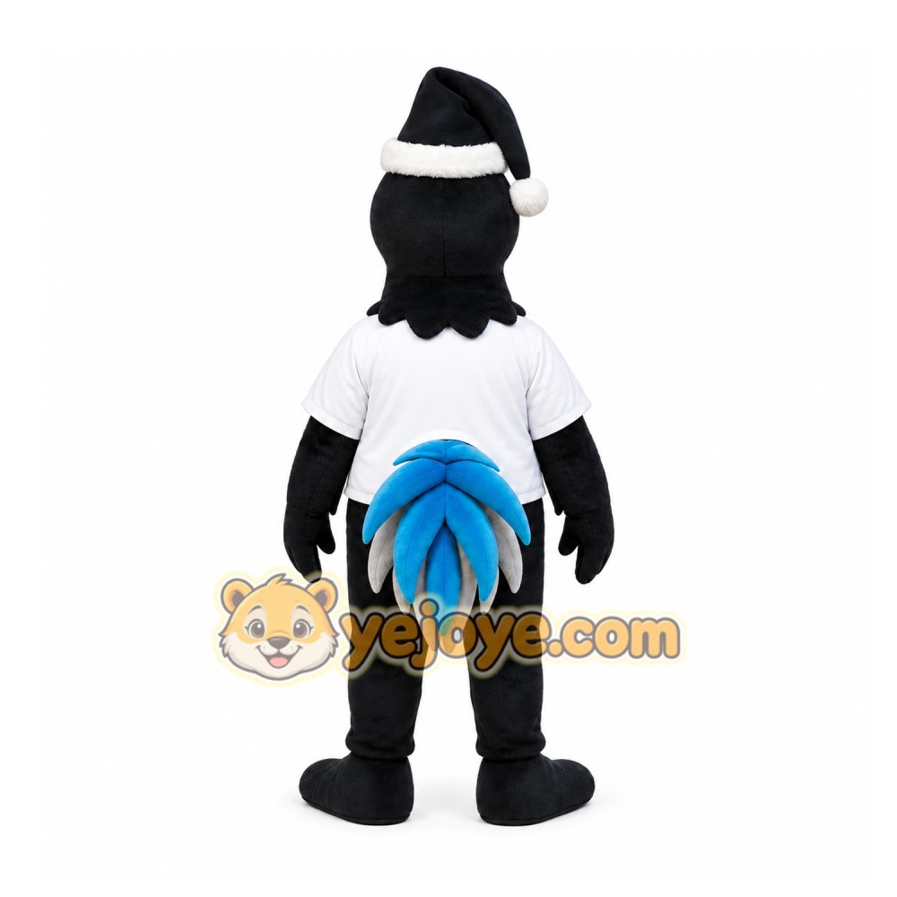 Black Bird Mascot Costume for Holiday Events